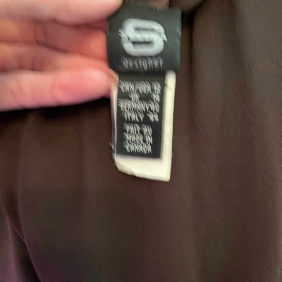 Brown formal gown . Size 12. Beautiful draping in the back. - Picture 3 of 8